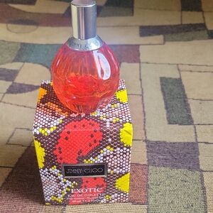 Jimmy Choo Exotic Eau de Toilette - Vibrant Red & Silver - EMPTY BOTTLE